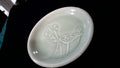7.5" Siam Celadon Wood Ash Glaze Hand made Plate form Thailand