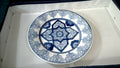 6 8" Vintage Bombay Company Blue and White pattern salad/accent plates