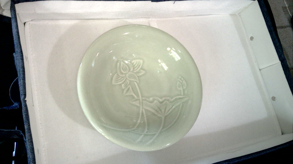 Siam Celadon Wood Ash Glaze 7" bowl Handmade in Thailand