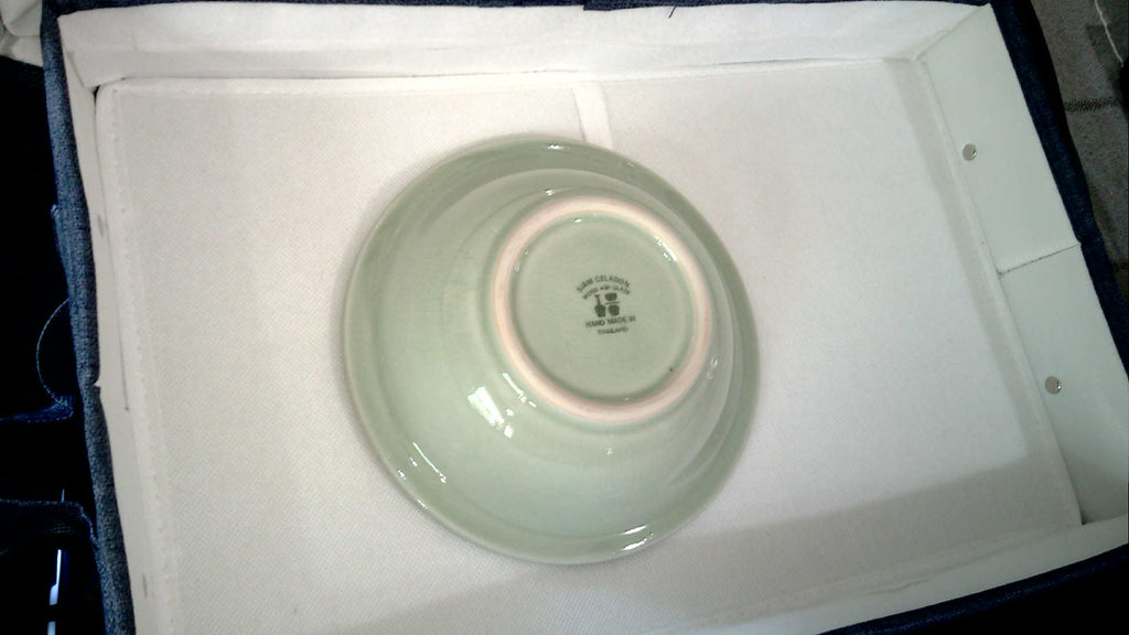 Siam Celadon Wood Ash Glaze 7" bowl Handmade in Thailand