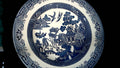 Vintage 11 3/4" Blue Willow oval serving platter Churchill England