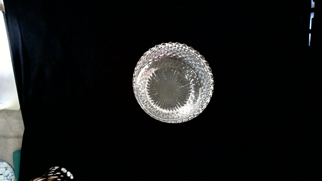 Vintage English Hobnail Pattern  Clear Berry/Desert Bowls 4 1/4 " set of two