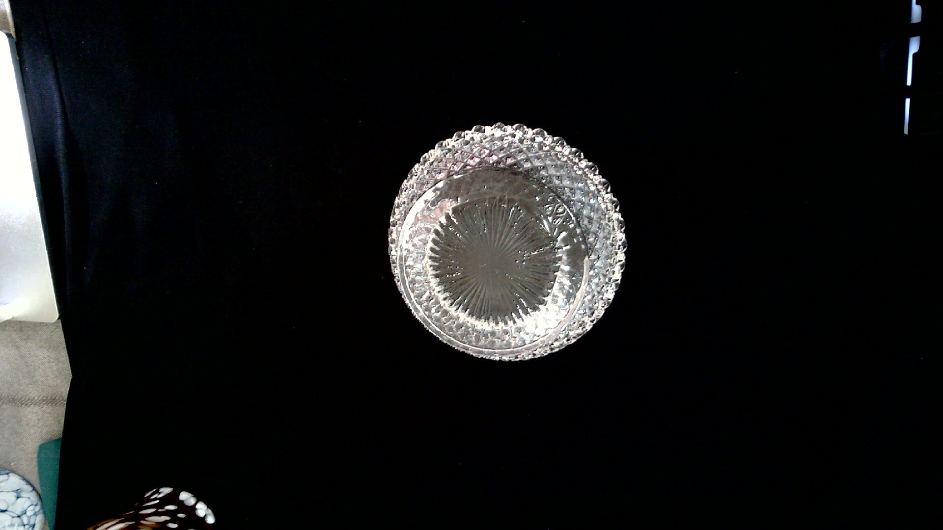 Vintage English Hobnail Pattern  Clear Berry/Desert Bowls 4 1/4 " set of two