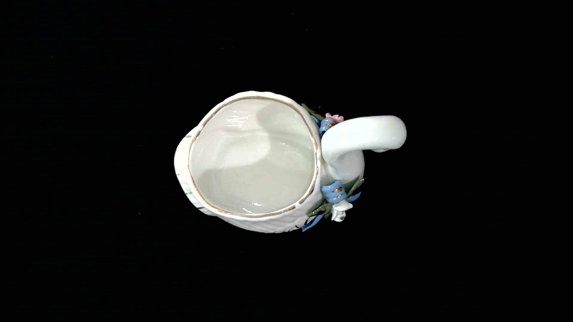 Vintage Small White Porcelain Swan trinket dish