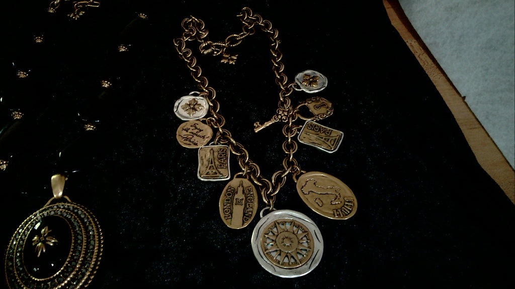 Patricia Nash Set of Two Necklace's Inspired by Vintage European Design and World Travel