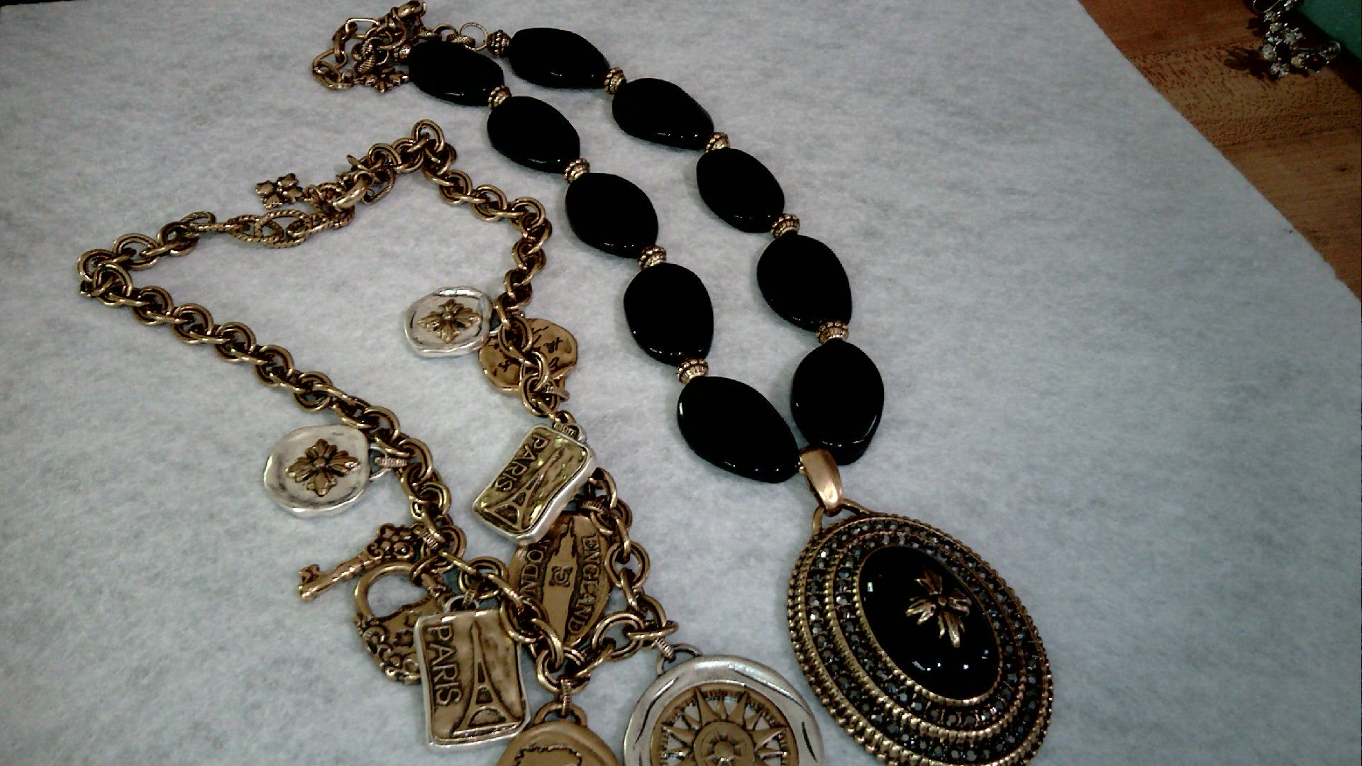 Patricia Nash Set of Two Necklace's Inspired by Vintage European Design and World Travel