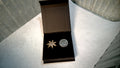 Antique Victorian Brass 7 Star Brooch with Clear Paste Stones