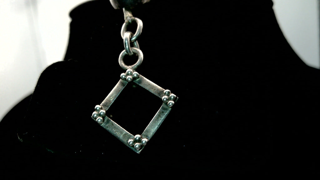 Vintage Silpada Sterling Silver Toggle Clasp Bracelet with Handmade Art Glass Beads
