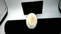 Antique Egyptian Revival Gilded Porcelain Scarab Beetle Brooch