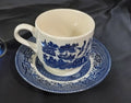 Vintage Churchill Blue Willow Coffee cup and saucer